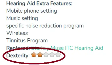 dexterity with hearing aid